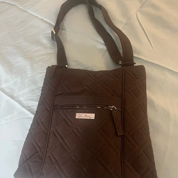 Vera Bradley Dark Brown Quilted Shoulder Bag - Picture 2 of 8